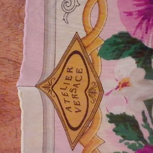 Atelier Versace Silk Scarf Floral  27" Square